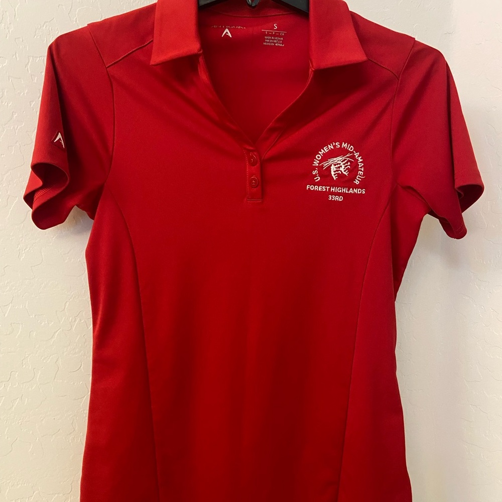 Antigua Vibrant Red Polo Golf Shirt